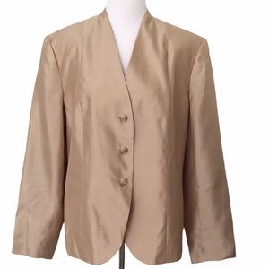Talbots pure silk v neck blazer